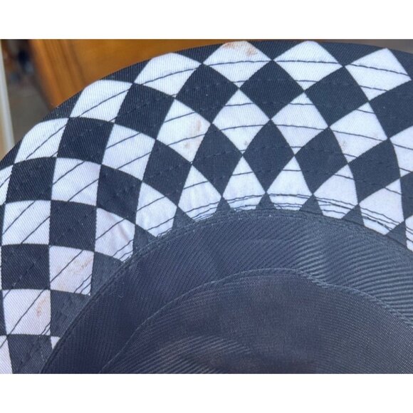Empire Trading Black & White Hat Check Pattern Polyester Unisex Adults S/M-READ - Picture 6 of 12